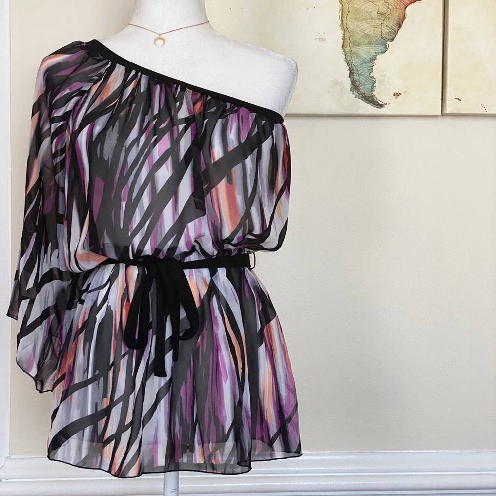 BisouBisou- Off the Shoulder Multi colored Blouse